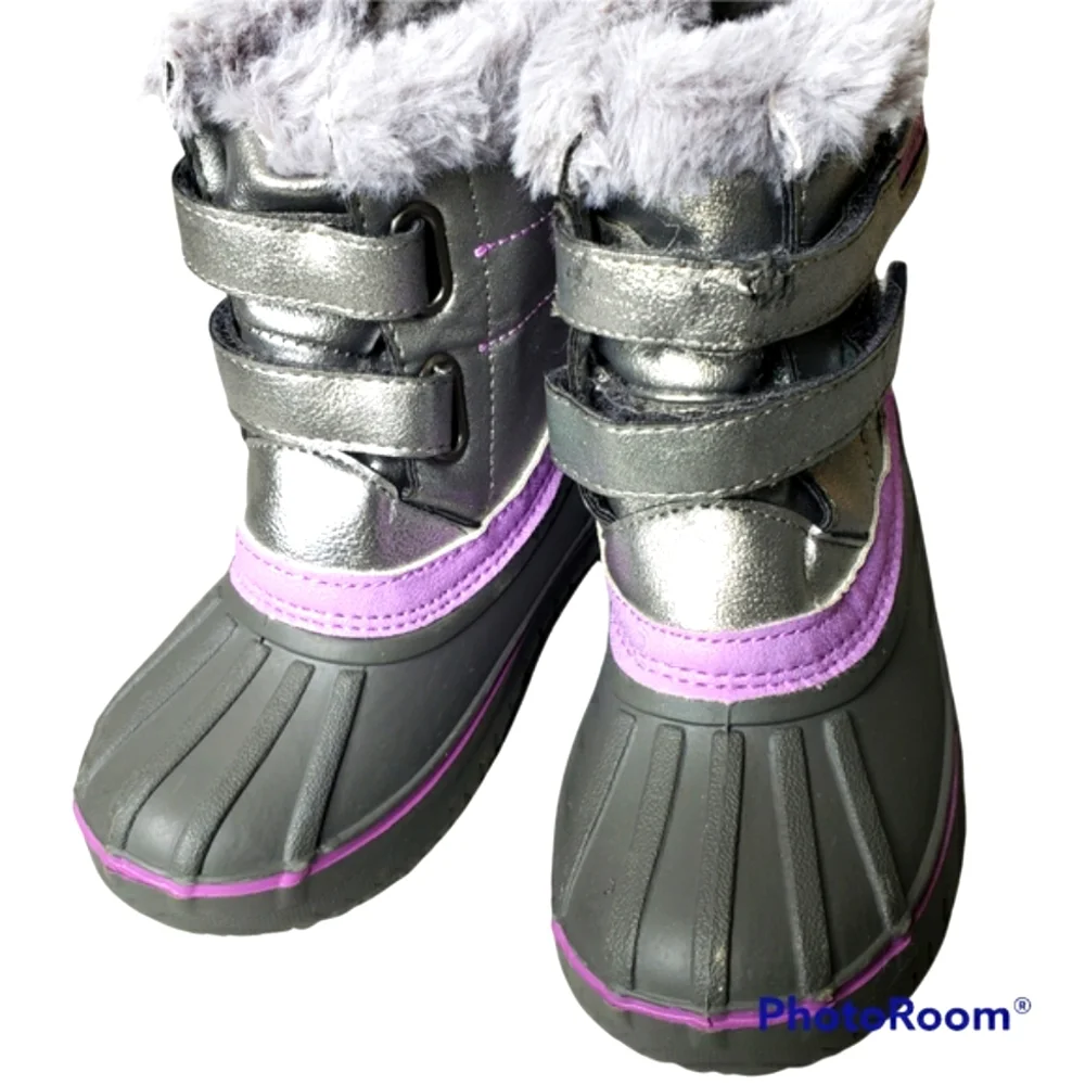 London Fog LFK Snow Booties Totty 13 Months Lavender Sparkle NWOT * Minor Flaw